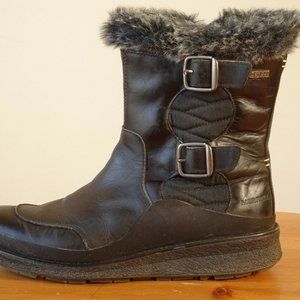 Merrell Women's Tremblant Ezra Zip Waterproof Ice+ Black Leather Sz 7 J95308